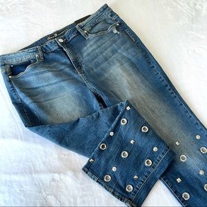 Seven 7 high rise straight crop jeans 18 (ю105)